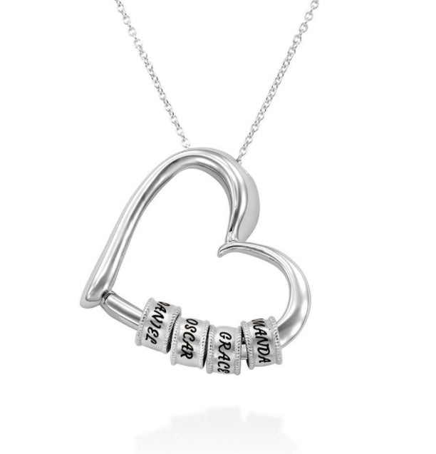 Personalized Heart Name Necklace for Women – Custom Jewelry Gift for Mom, Wife, or Daughter