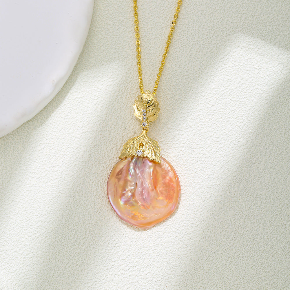 Baroque Freshwater Pearl Pendant Necklace – Gold Clavicle Chain for Women | Elegant Handmade Jewelry by Get1gold
