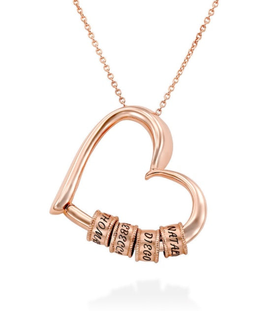 Personalized Heart Name Necklace for Women – Custom Jewelry Gift for Mom, Wife, or Daughter
