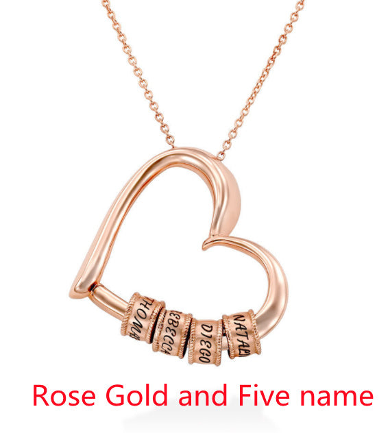 Personalized Heart Name Necklace for Women – Custom Jewelry Gift for Mom, Wife, or Daughter