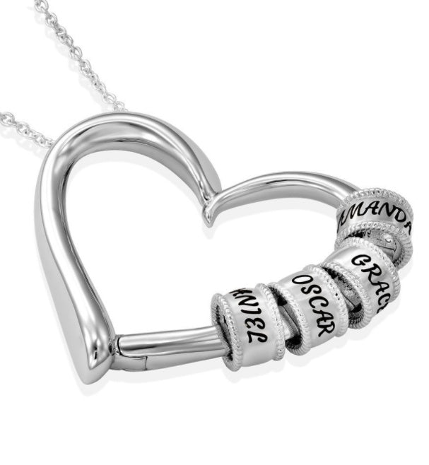 Personalized Heart Name Necklace for Women – Custom Jewelry Gift for Mom, Wife, or Daughter