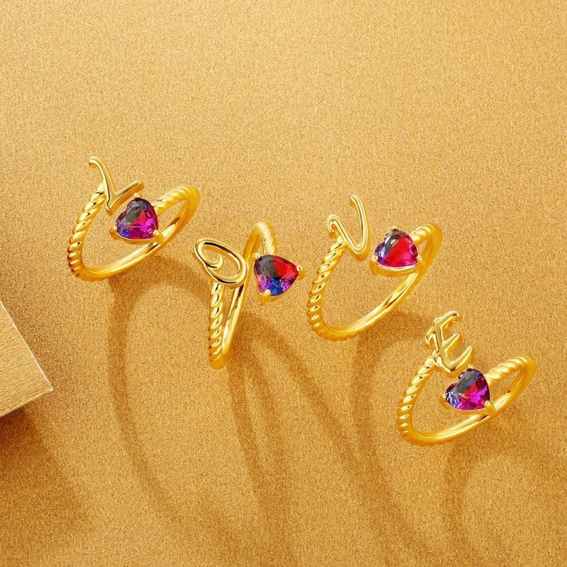Love Letter Heart-Shaped Ring – Creative Fashion Statement Jewelry for Women | Get1gold