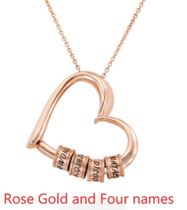 Personalized Heart Name Necklace for Women – Custom Jewelry Gift for Mom, Wife, or Daughter