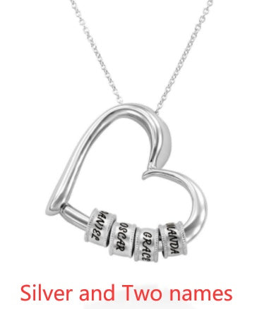 Personalized Heart Name Necklace for Women – Custom Jewelry Gift for Mom, Wife, or Daughter