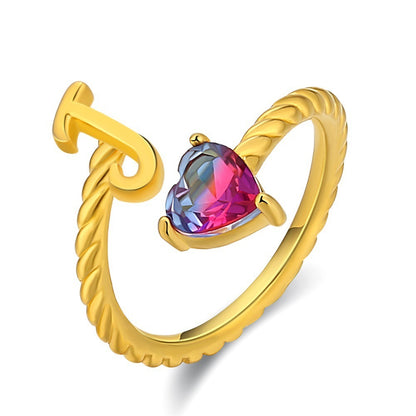 Love Letter Heart-Shaped Ring – Creative Fashion Statement Jewelry for Women | Get1gold