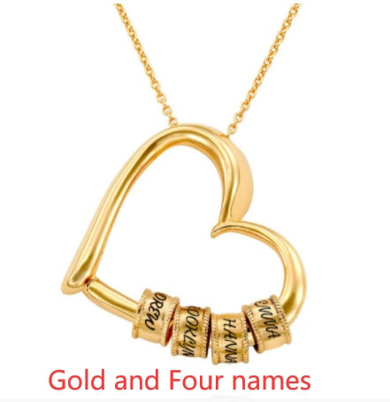 Personalized Heart Name Necklace for Women – Custom Jewelry Gift for Mom, Wife, or Daughter