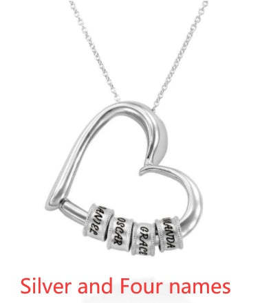 Personalized Heart Name Necklace for Women – Custom Jewelry Gift for Mom, Wife, or Daughter