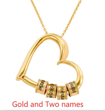 Personalized Heart Name Necklace for Women – Custom Jewelry Gift for Mom, Wife, or Daughter