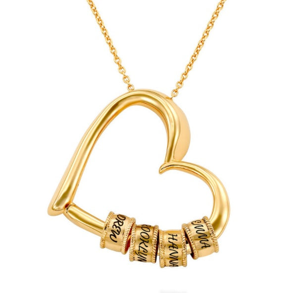 Personalized Heart Name Necklace for Women – Custom Jewelry Gift for Mom, Wife, or Daughter