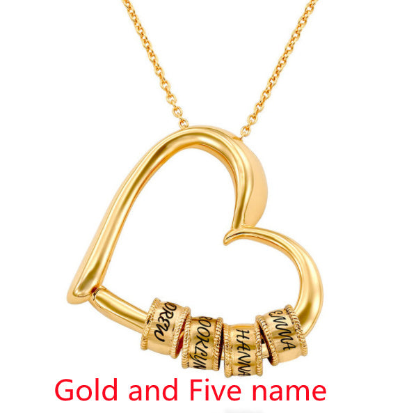 Personalized Heart Name Necklace for Women – Custom Jewelry Gift for Mom, Wife, or Daughter