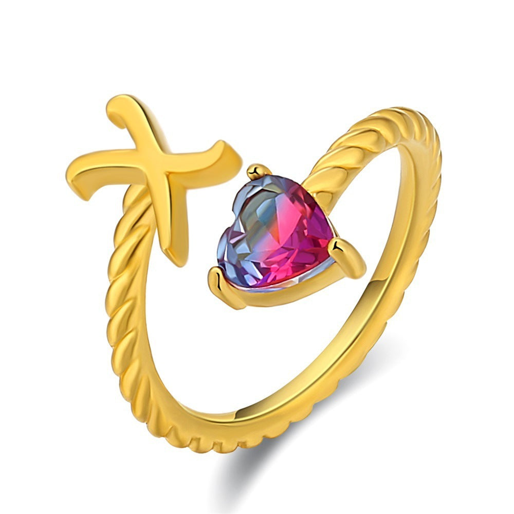 Love Letter Heart-Shaped Ring – Creative Fashion Statement Jewelry for Women | Get1gold