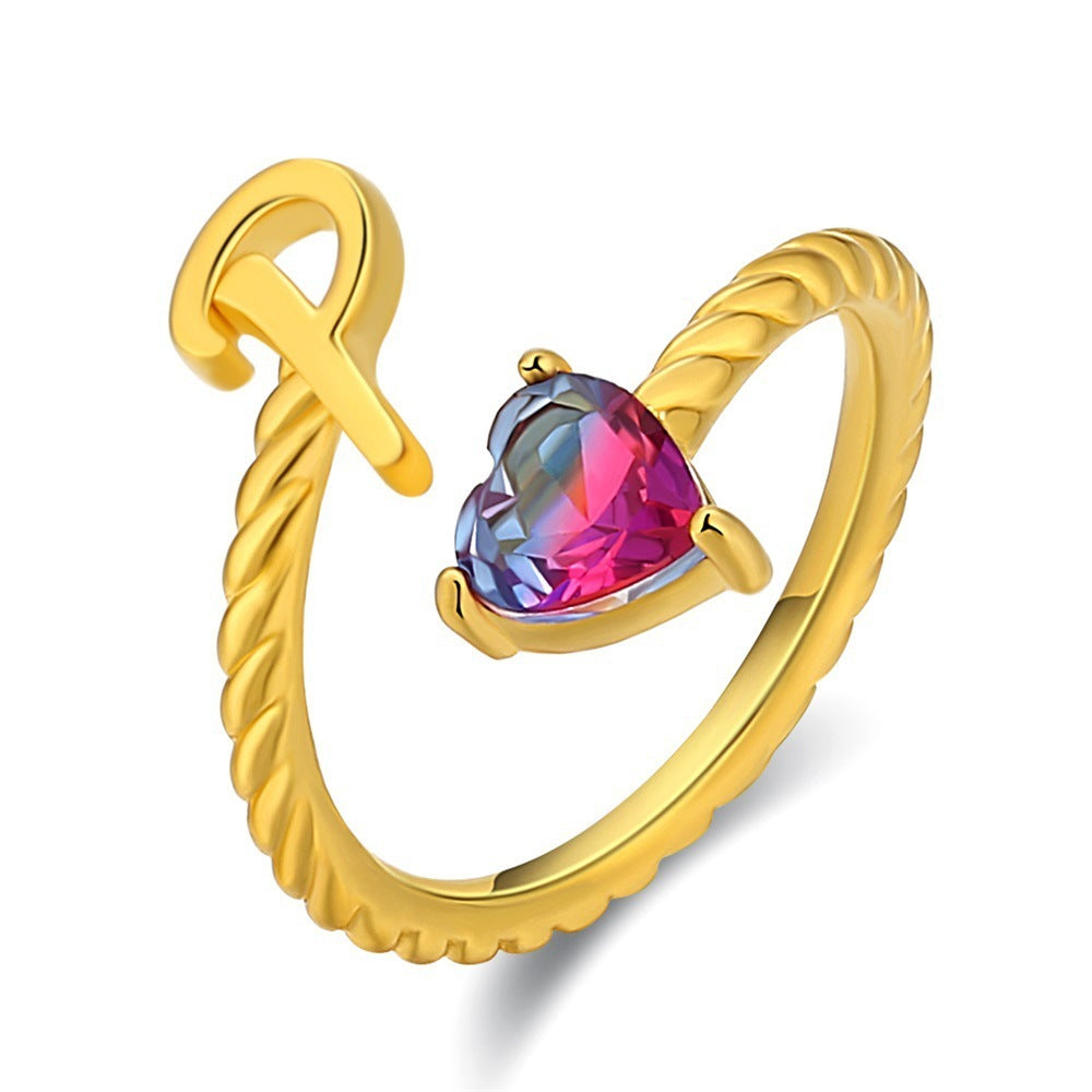 Love Letter Heart-Shaped Ring – Creative Fashion Statement Jewelry for Women | Get1gold