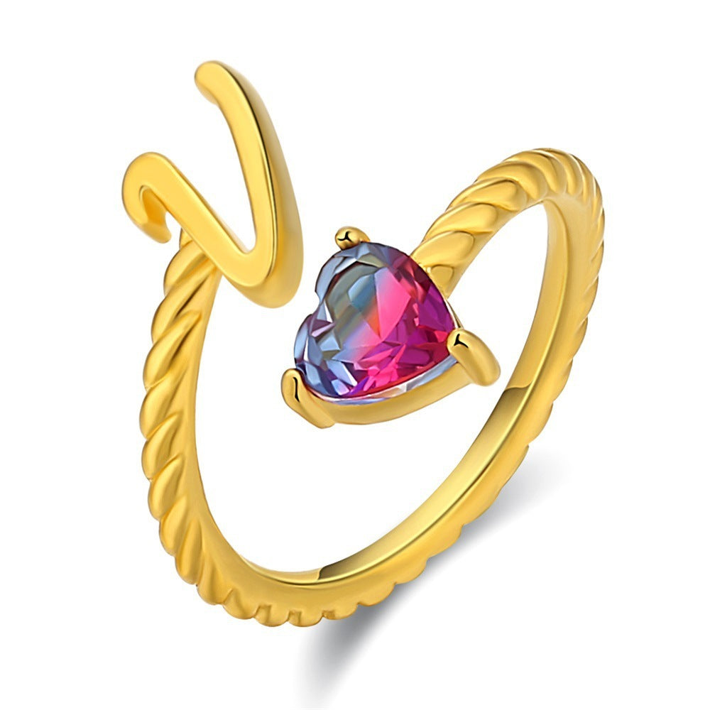 Love Letter Heart-Shaped Ring – Creative Fashion Statement Jewelry for Women | Get1gold