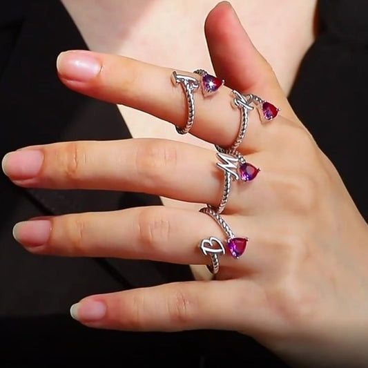 Love Letter Heart-Shaped Ring – Creative Fashion Statement Jewelry for Women | Get1gold