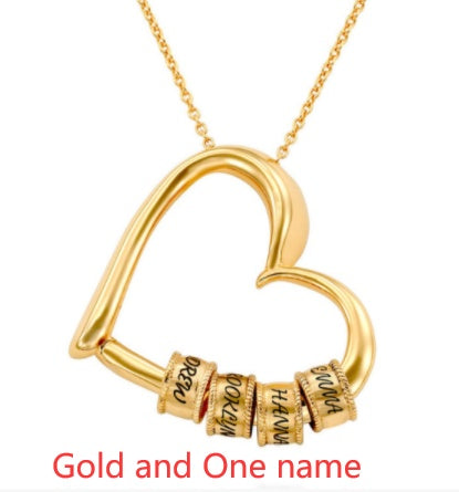 Personalized Heart Name Necklace for Women – Custom Jewelry Gift for Mom, Wife, or Daughter