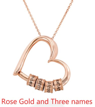 Personalized Heart Name Necklace for Women – Custom Jewelry Gift for Mom, Wife, or Daughter