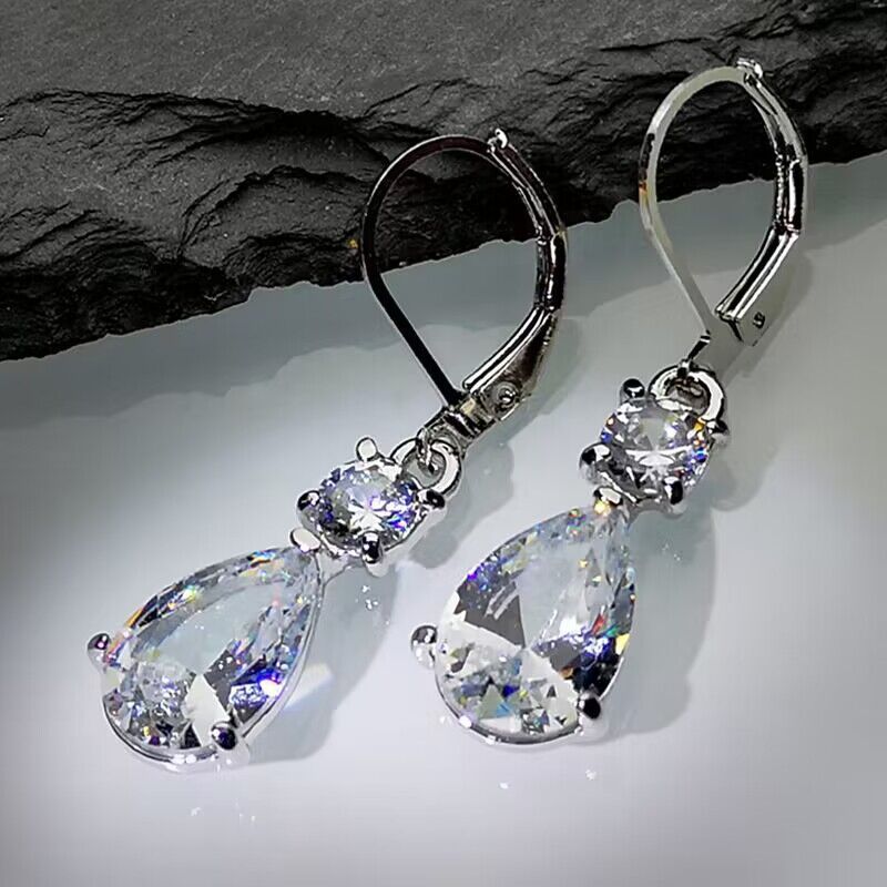 Elegant Teardrop Long Earrings – Minimalist Drop-Shaped Dangle Jewelry for Women | Get1gold