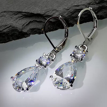Elegant Teardrop Long Earrings – Minimalist Drop-Shaped Dangle Jewelry for Women | Get1gold