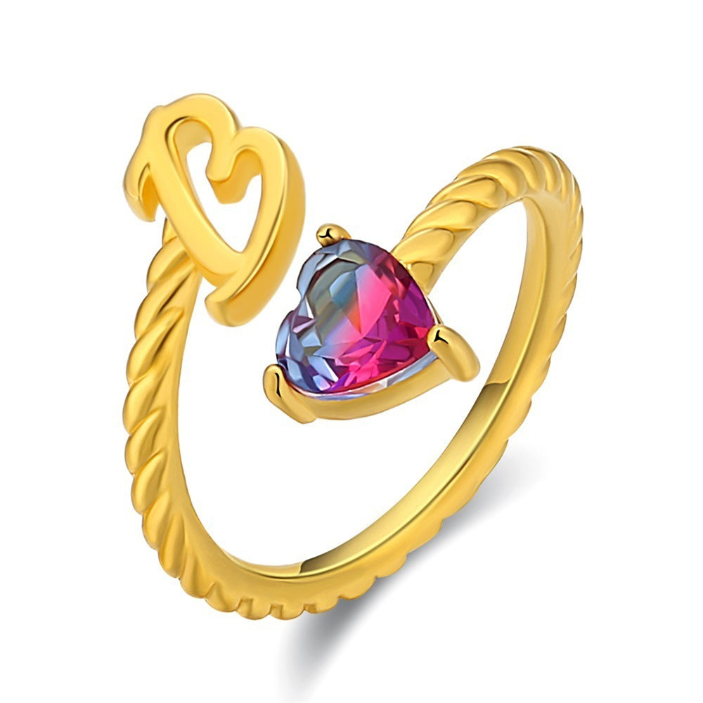 Love Letter Heart-Shaped Ring – Creative Fashion Statement Jewelry for Women | Get1gold
