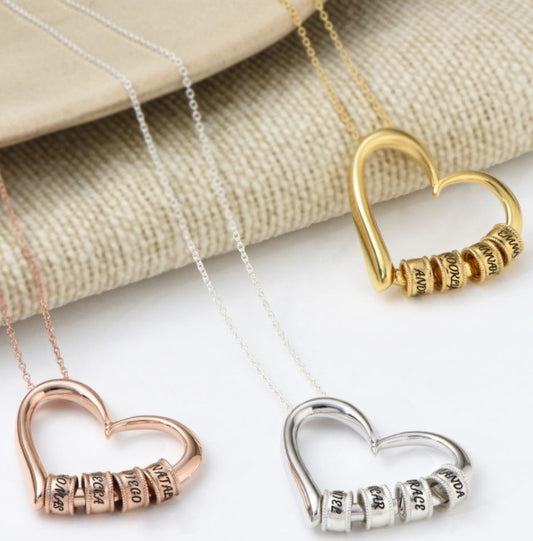 Personalized Heart Name Necklace for Women – Custom Jewelry Gift for Mom, Wife, or Daughter