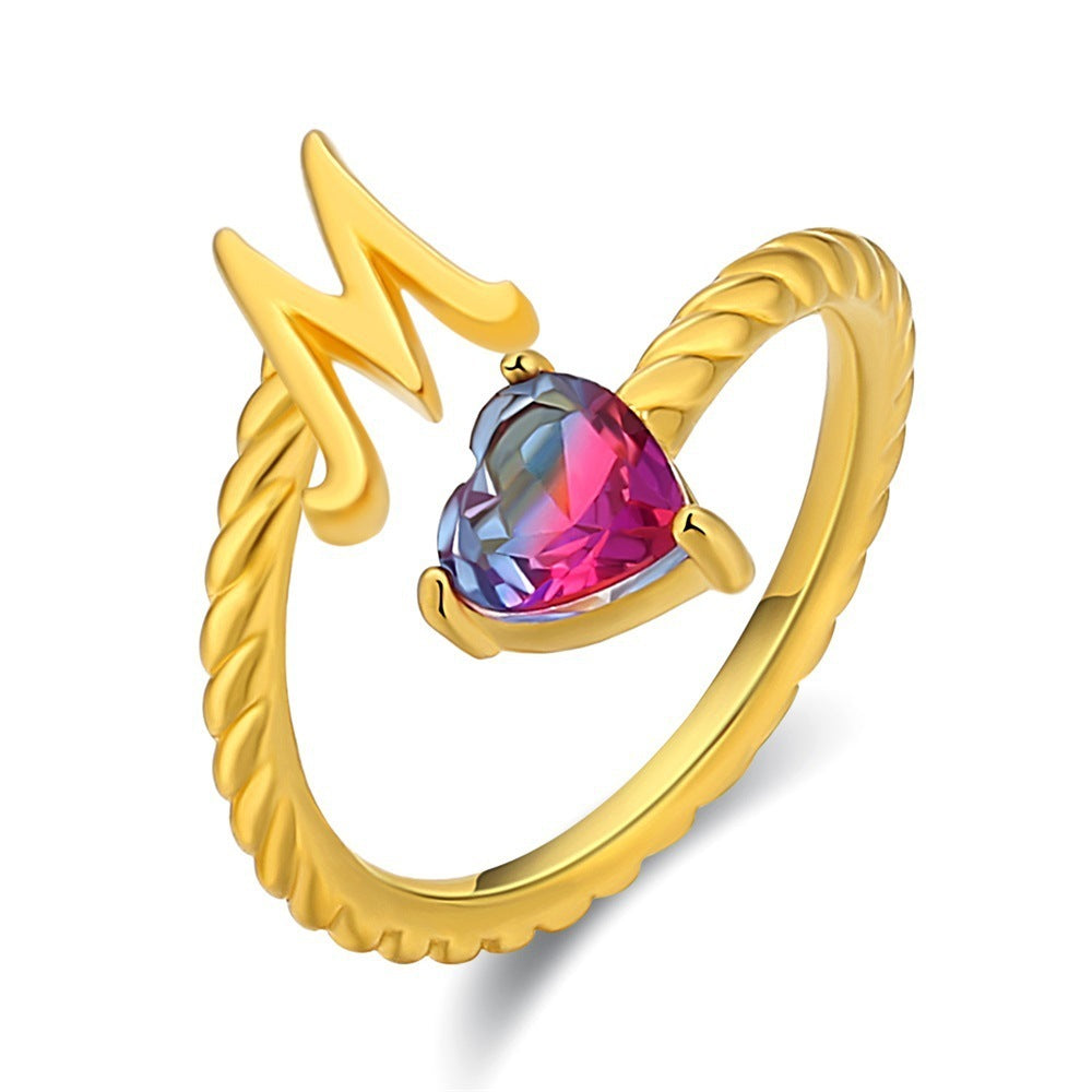 Love Letter Heart-Shaped Ring – Creative Fashion Statement Jewelry for Women | Get1gold