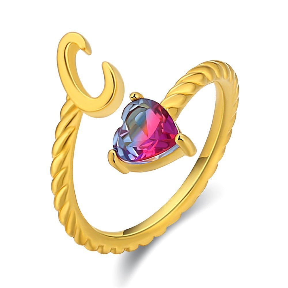 Love Letter Heart-Shaped Ring – Creative Fashion Statement Jewelry for Women | Get1gold