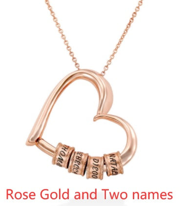 Personalized Heart Name Necklace for Women – Custom Jewelry Gift for Mom, Wife, or Daughter