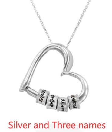 Personalized Heart Name Necklace for Women – Custom Jewelry Gift for Mom, Wife, or Daughter