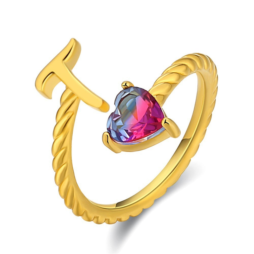 Love Letter Heart-Shaped Ring – Creative Fashion Statement Jewelry for Women | Get1gold