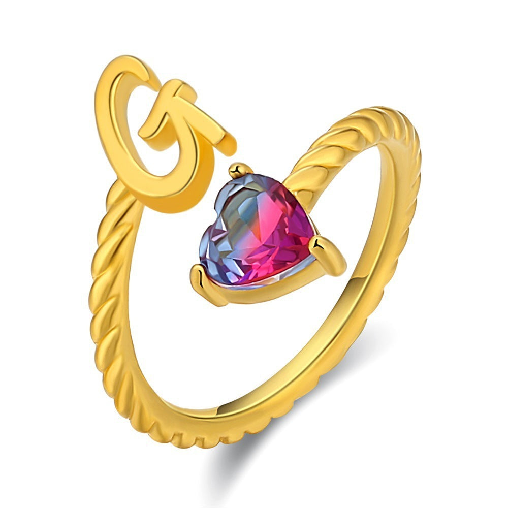 Love Letter Heart-Shaped Ring – Creative Fashion Statement Jewelry for Women | Get1gold