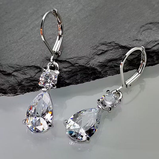 Elegant Teardrop Long Earrings – Minimalist Drop-Shaped Dangle Jewelry for Women | Get1gold