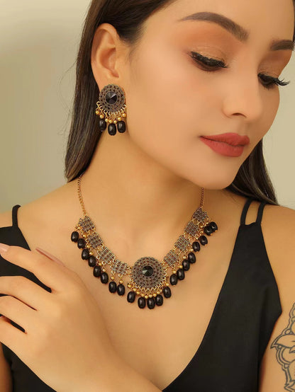Retro Indian Style Necklace & Earring Set – Vintage Boho Jewelry for Women | Get1gold