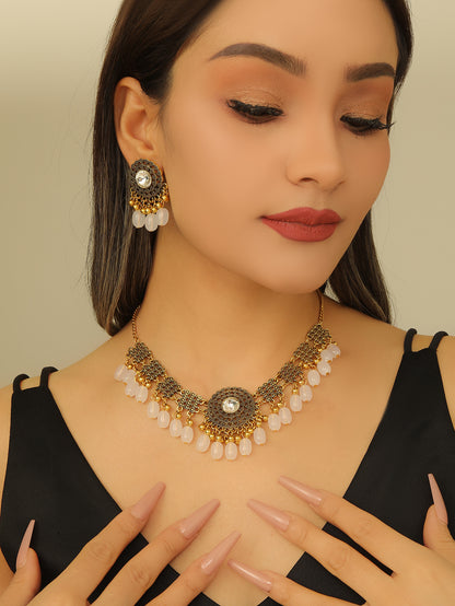 Retro Indian Style Necklace & Earring Set – Vintage Boho Jewelry for Women | Get1gold