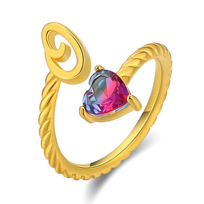 Love Letter Heart-Shaped Ring – Creative Fashion Statement Jewelry for Women | Get1gold