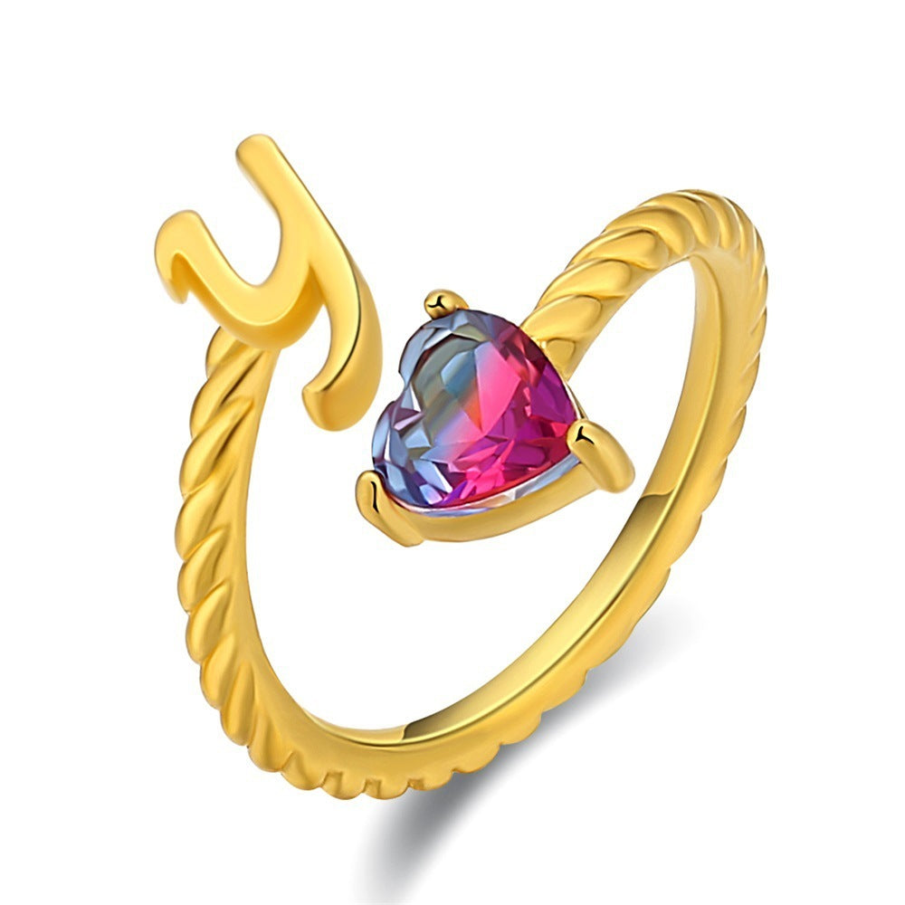 Love Letter Heart-Shaped Ring – Creative Fashion Statement Jewelry for Women | Get1gold