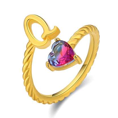 Love Letter Heart-Shaped Ring – Creative Fashion Statement Jewelry for Women | Get1gold