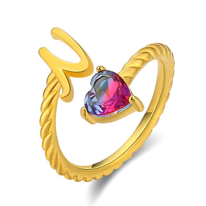 Love Letter Heart-Shaped Ring – Creative Fashion Statement Jewelry for Women | Get1gold