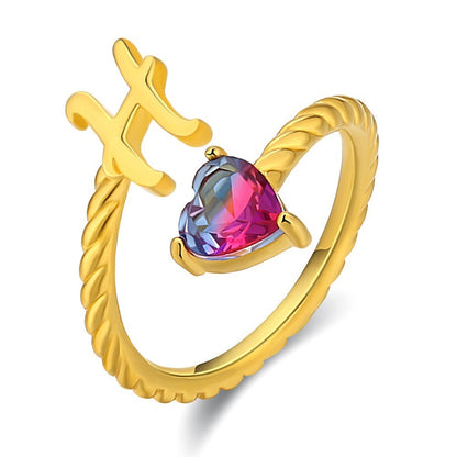 Love Letter Heart-Shaped Ring – Creative Fashion Statement Jewelry for Women | Get1gold