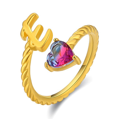 Love Letter Heart-Shaped Ring – Creative Fashion Statement Jewelry for Women | Get1gold