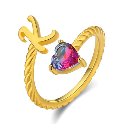 Love Letter Heart-Shaped Ring – Creative Fashion Statement Jewelry for Women | Get1gold