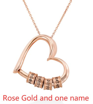 Personalized Heart Name Necklace for Women – Custom Jewelry Gift for Mom, Wife, or Daughter