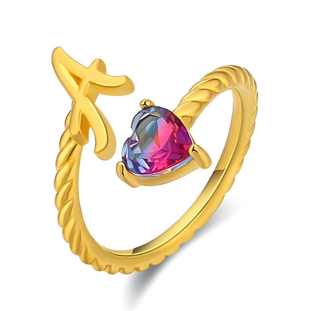 Love Letter Heart-Shaped Ring – Creative Fashion Statement Jewelry for Women | Get1gold