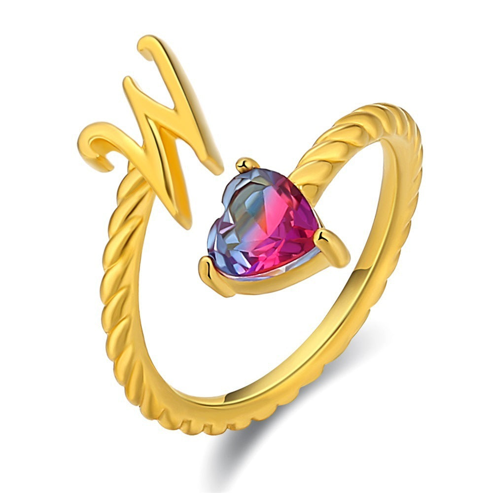 Love Letter Heart-Shaped Ring – Creative Fashion Statement Jewelry for Women | Get1gold