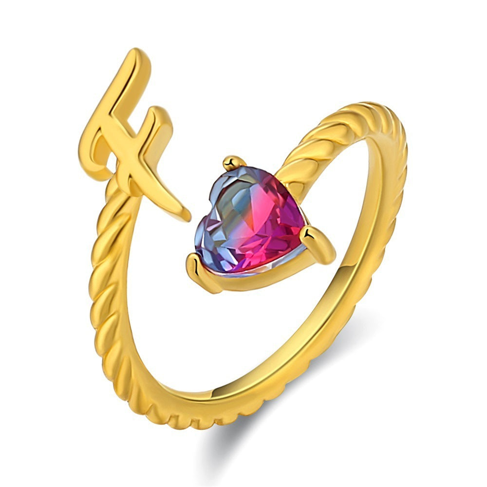 Love Letter Heart-Shaped Ring – Creative Fashion Statement Jewelry for Women | Get1gold