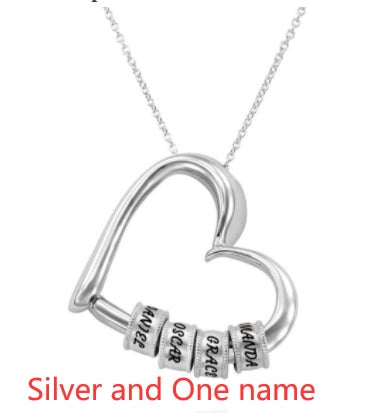 Personalized Heart Name Necklace for Women – Custom Jewelry Gift for Mom, Wife, or Daughter