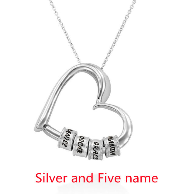 Personalized Heart Name Necklace for Women – Custom Jewelry Gift for Mom, Wife, or Daughter