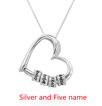 Personalized Heart Name Necklace for Women – Custom Jewelry Gift for Mom, Wife, or Daughter